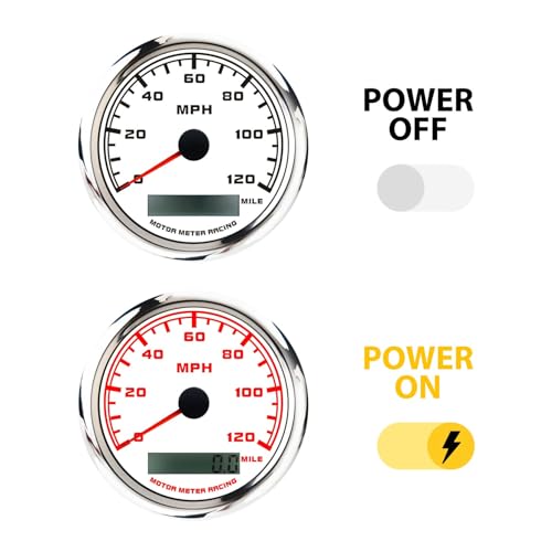Image of MOTOR METER RACING 85mm 3-3 /8 inch W PRO Series 6 Gauge Set White Dial