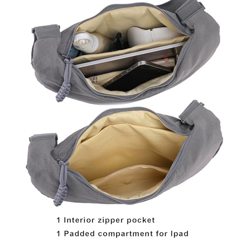 Image of Crescent Crossbody Bags for Women Nylon Travel Luna Hobo Bag Dumpling Purse