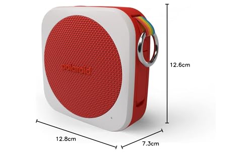 Polaroid P1 – Enceinte Bluetooth sans Fil Rechargeable avec étanchéité IPX5 et Double appariement stéréo - Rouge