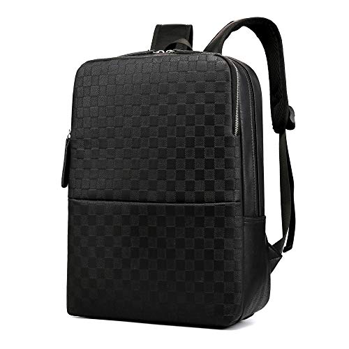 Sac à dos homme en PU souple noir rétro contre le mal de dos