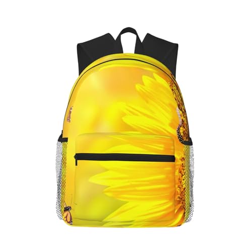 Sac à dos pour ordinateur portable 15,7 pouces motif tournesol et papillon