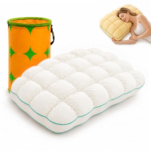 TKOKTEVN Cooling Marshmallow-Soft Pillow for Adults Quilted Cool-Touch Bed Pillow Soft Cloud-Like Fluffy Pillow for Sleeping Bedroom Side and Back Sleepers (White)