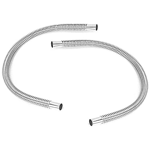 QISF 2.5CM/1Inch 2Pcs 60CM Inner Exhaust Pipe, Stainless Steel Parking Air Heater Exhaust Pipe Exhaust Pipe Parking Air Heater Fuel Tank Diesel Gas Vent Hose Cover