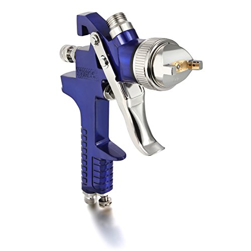 Image of Professional Gravity Fed 1.7mm 600ml Stainless Nozzle Mini Gem Blue 600cc Capacity High Volume Low Pressure Air Spray Paint Gun for Car Furniture Painting