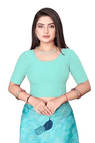 stretchable cotton fabric readymade saree blouse for women - saree blouses for women stretchy indian saree blouses for women
