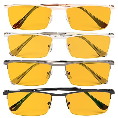 Image of Eyekepper 4-Pack Quality Half-Rim Reading Glasses Readers with Spring Hinges Include Computer Readers for Women Men