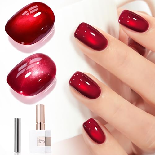 Double Rhythm Jelly Glass Cat Eye Gel Polish with Magnet 15ML Hol...