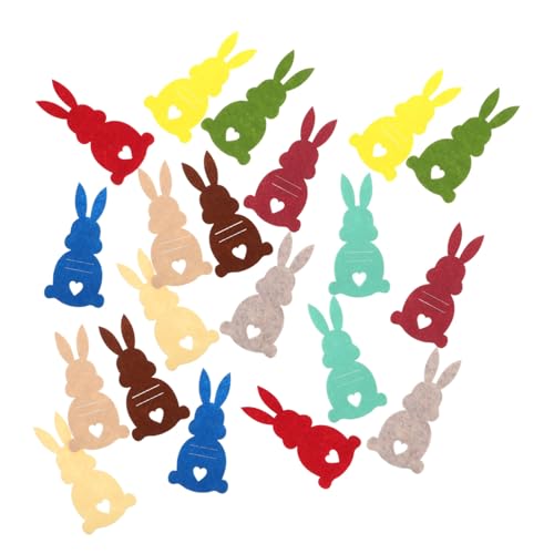 BESTonZON 20pcs Bunny Coin Clip Charming Felt Ornaments for Easter Decorations Money Holders for Boys and Girls