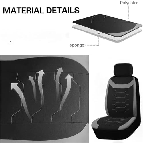 Housses de siège auto universelles et protection optimale bleue - 3
