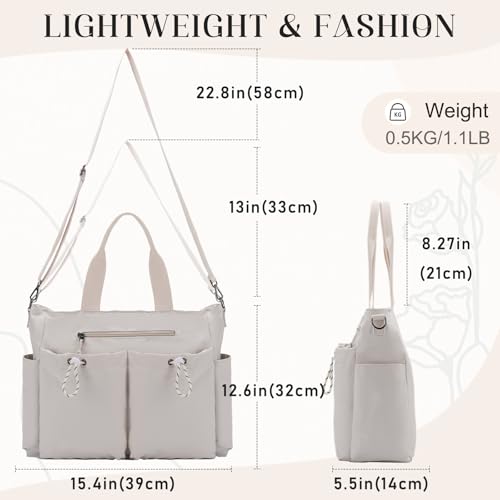 Image of VX VONXURY Tote Bag for Women - Multi Pocket Crossbody Work Handbag for Travel, Daily Use and Gym