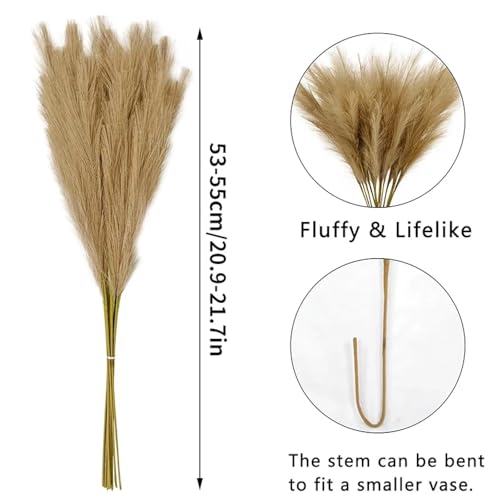 Decoración Boho Hierba Pampas Artificial 10 Pzs 55 cm miniatura 3