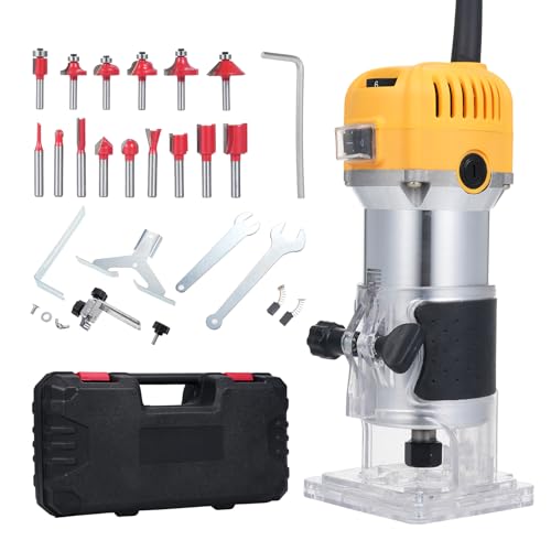 VISLONE 800W Wood Router with 6-Speed, 15pcs Cutters