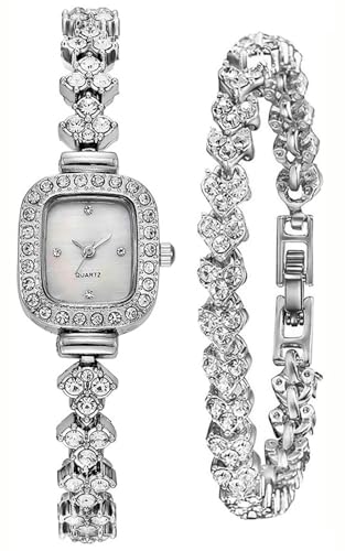 Montre carrée de luxe femme bracelet cristal montre bijou carrée