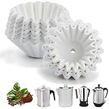 Percolator Coffee Filters Compatible with Farberware Coffee Percolator, 150 Pcs White Perforated Filter for Farberware 8/12 Cup Coletti 12 Cup Elite Gourmet EC812