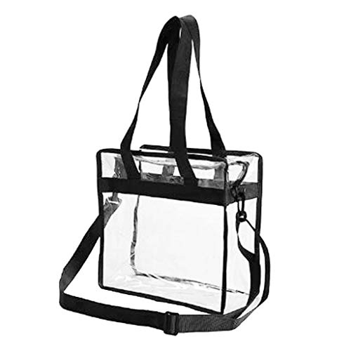 menolana Bolsa Transparente em PVC Bolsa Transparente Bolsa com Zíper Segurança Evento Estádio - Pre