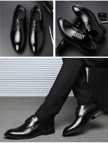 Men's Formal Dress Shoes Modern Wingtip Classic Lace Up Oxfords Wedding Business Derbys Shoes for Men3