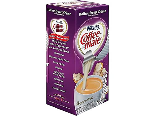 Miniatura 2 de Coffee-mate 84652 Crema de café líquida, crema dulce italiana, tazas de 0.375 onzas (caja de 50)