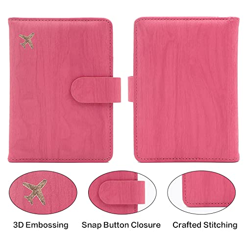 Image of Melsbrinna Rfid Passport Holder for Travel women /Men, Cute Passport Wallet Rfid Blocking Card Slots, Rfid Passport Cover /CaseTravel Wallet, Passport Book Holder, Pink1, Cute
