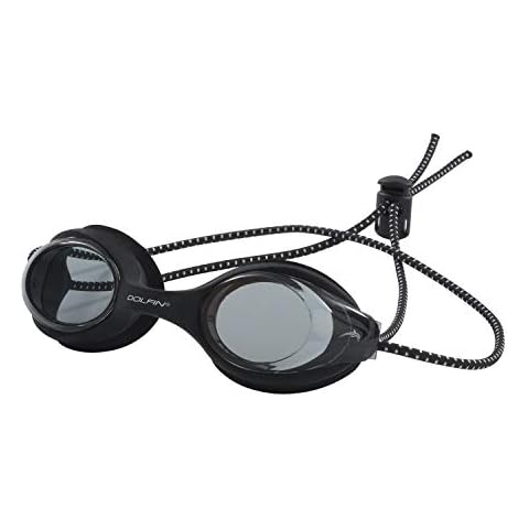 Dolfin Bungee Racer Swim Goggles (Black Black) Cover