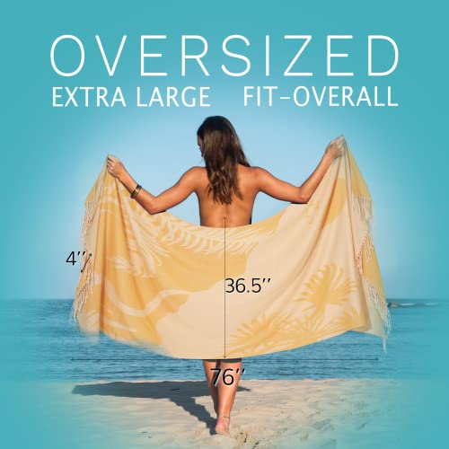 Turkish Beach Towel - Oversized Extra Large Sand Free Quick Dry Extra Large Lightweight Compact Travel Swim Pool Towel Camping For Adults Gifts Vacation Accessories Item Essentials Gear Supplies #TOP4