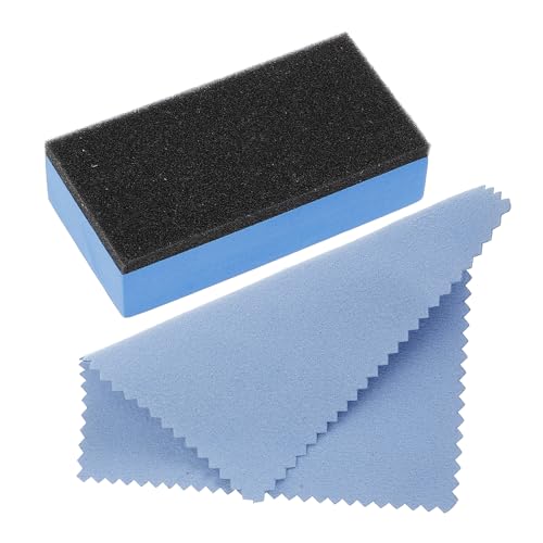 Cabilock Crystal Coated Sponge Block 2pcs Set Car Wax Applicator Pad for and Efficient Car Detailing