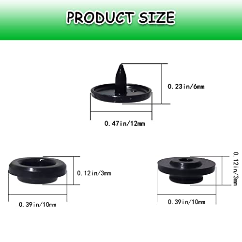 Boutons-pression résine T5 par 100 pour réparer vos vêtements