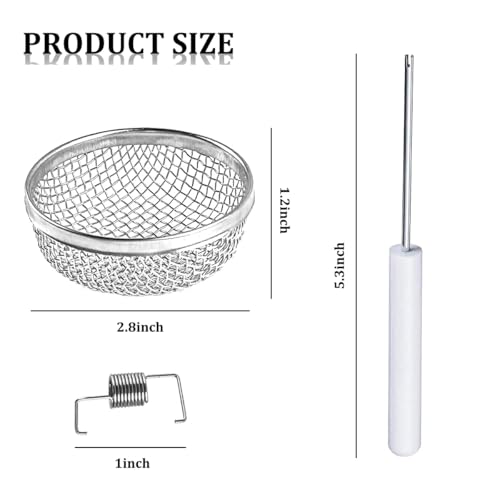 SWPHRT 2PCS RV Furnace Vent Screen, Stainless Steel Vehicle Water Heater Vent Mesh Cover with Installation Tool, Automotive Accessories, Universal for Motorhomes Caravans Camper - Thumbnail 2