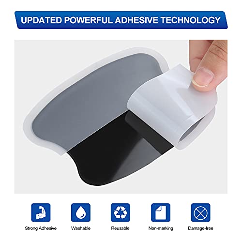 JDMON Car Door Handle Cup Scratch Protector, 4Pcs TPU Carbon Fiber Texture Door Bowl Sticker Universal Fit Door Handle Paint Cover Guard (S) by JDMON - Image 5