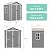 UDPATIO Outdoor Resin Storage Shed 6x4 FT, Plastic Garden Shed for Bike, Garbage Can, Tool, Outside Sheds with Lockable Door for Backyard, Patio, Lawn, Grey & White