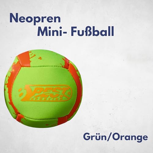 BEST SPORTING Neopren Mini-Fußball, Verschiedene Farbausführungen (grün/orange)