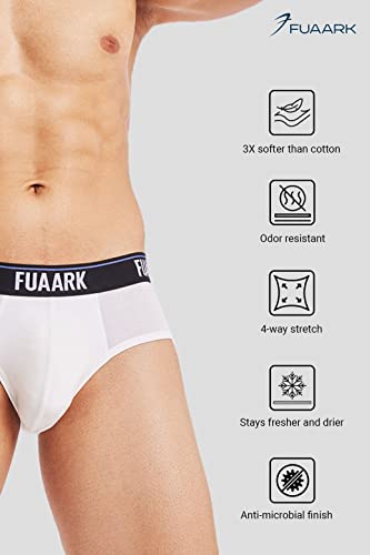 Image of FUAARK Men's Underwear Micro Modal Brief with Stretchy Fabric, Anti-Bacterial and Anti-Roll Waistband