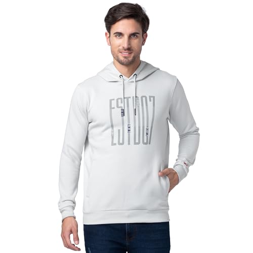Image of Being Human Men's Solid Cotton Blend Long Sleeve Hoody | Men's Hoodie