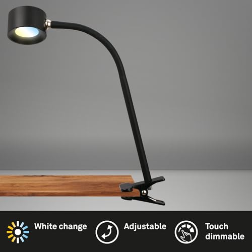 Lampe à pince LED amovible à intensité variable avec batterie Briloner