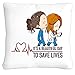 Cuscino It's a Beautiful day to save lives - Grey's Anatomy - Tu sei la mia persona - Best Friends - Serie TV - Retro rosso - Mis. 40x40cm