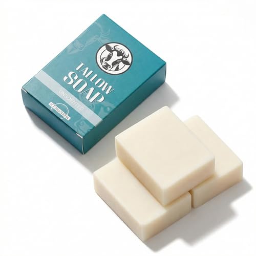 Tallow Soap 3 x 100g Grass Fed Multi Use Bar for Face Body Hands Gentle Cleanse