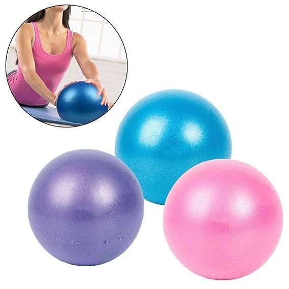 MURTISIDDH Mini Exercise Ball 9 Inch (23cm) – Small Soft Pilates Ball for Yoga, Core & Ab Workouts – Anti-Burst Non-Slip Fitness with Inflatable Straw for Home Therapy & Barre(Pack of 1,Multi) 2