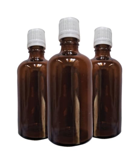 HARIKRISH 100 ml amber empty bottle is a durable glass container with a capacity of 100 milliliters with Leak proof euro dropper and white cap (set of 3).-image-35