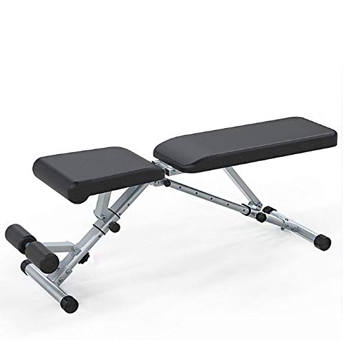 FEILA Adjustable Folding Fitness Barbell Rack and Weight Bench Weight Bench with Upgraded Wider Backrest Seat InclineDecline Exercise Workout Bench for Home Gym, Strength Training Full Body Workout