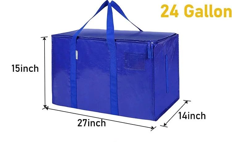 OLGRI Extra Large Moving Bags with Zippers,Moving Bags, Moving Supplies, Moving Boxes, College Storage Boxes,?hristmas storage.(set of 6)