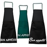 XT&G Pack 3 delantal cocina hombre, mujer y niño a juego - Delantales de Cocina Familiares con Bolsillo, Cinta a Rayas y Paños Incluidos - Regalo Elegante para Cocinar en Familia