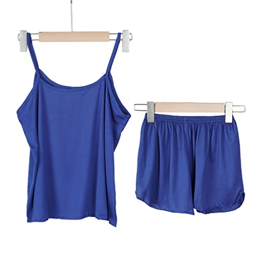 Pyjama d'été femme ensemble sleepwear sous-vêtement nuit fluide tank top