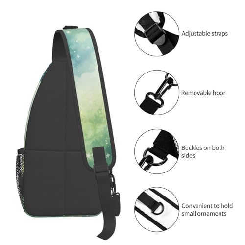 Morrales bandolera unisex con patrón Green Star miniatura 5