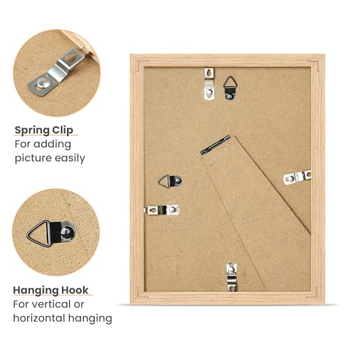 Image of upsimples 6x8 Picture Frame Solid Wooden, Nursery Decor, 1Pack Natural