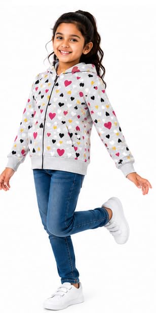 Image of T2F Girls Cotton Hooded Neck Sweatshirt