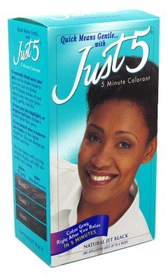 Just 5 Color Natural Jet Black (3-Pack) with Free Nail File