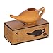Premium Handcrafted Durable Ceramic Neti Pot, Nose Cleaner for Sinus, Dishwasher Safe 225 Ml. Capacity - Crackle Pattern Orange