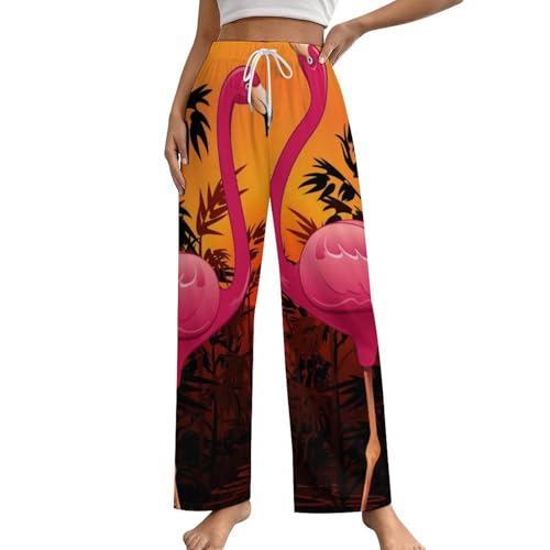 Bas de pyjama flamant rose femme parfait pour cocooning à la maison