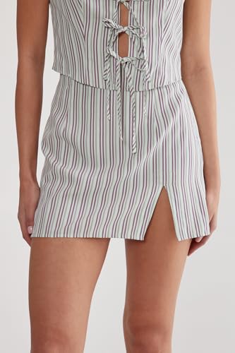 Women's Stripe Mini Skirt4