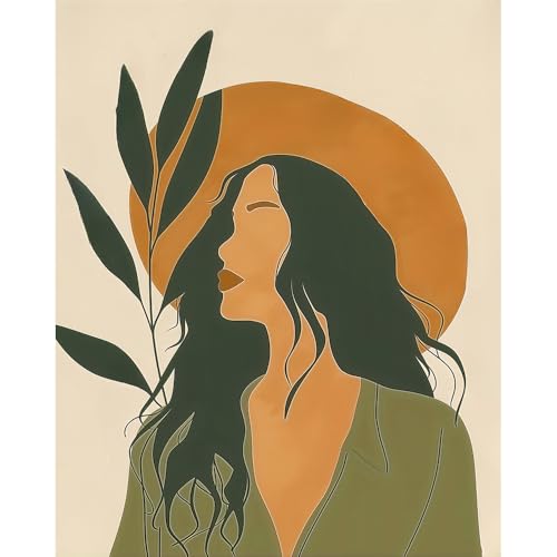Natuyalo Bohemian Woman Paint by Numbers Kit for Adults - Boho Style Paint by Numbers on Canvas, DIY Acrylic Paint by Number Kits for Wall Hanging Home Decor Gift 16x20 inch