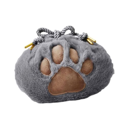 Sacca per trucco da viaggio sacca cosmetica di grande capacità peluche regali graziosi per lavano organizzatore di per amici Grigio